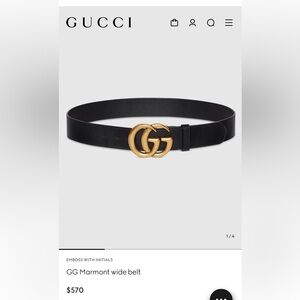 GG Marmont wide belt- worn once